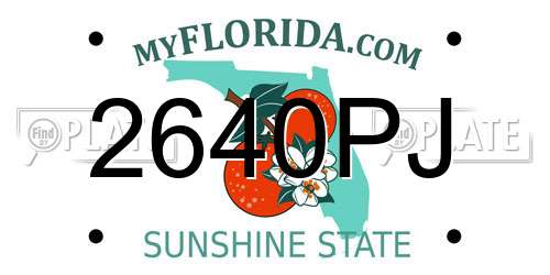 2640PJ Florida License Plate