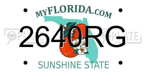 2640RG Florida License Plate