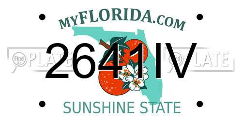2641IV Florida License Plate