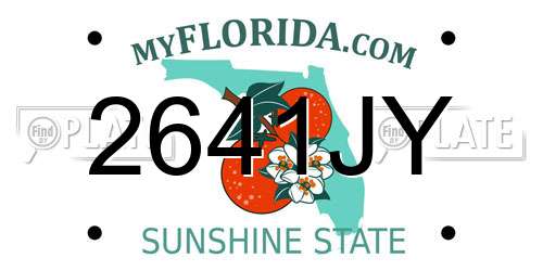 2641JY Florida License Plate