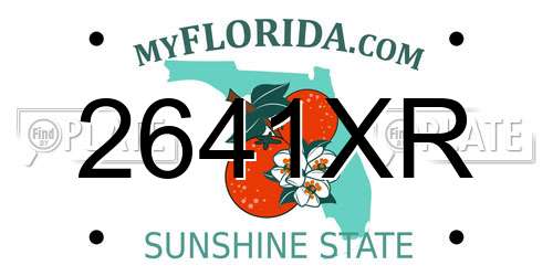 2641XR Florida License Plate