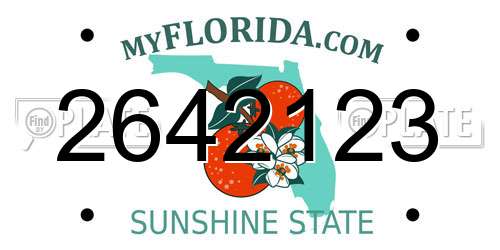 2642123 Florida License Plate