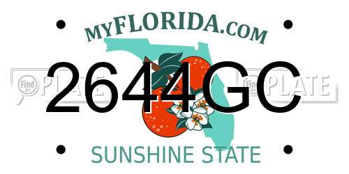 2644GC Florida License Plate