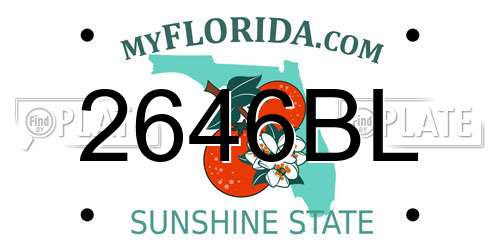 2646BL Florida License Plate