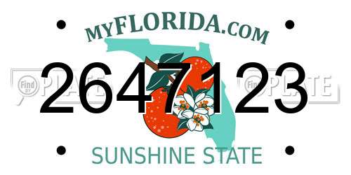 2647123 Florida License Plate