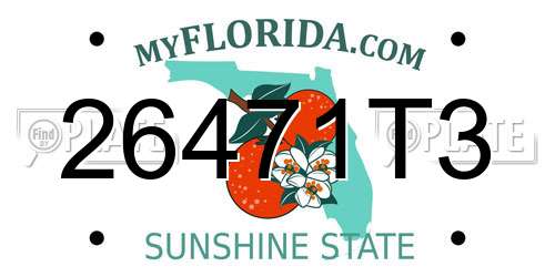 26471T3 Florida License Plate