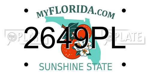 2649PL Florida License Plate