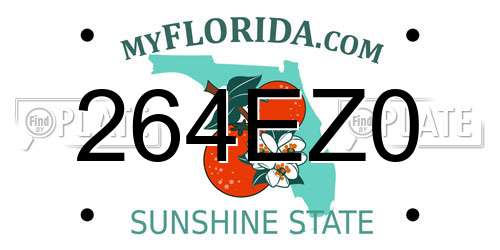 264EZ0 Florida License Plate