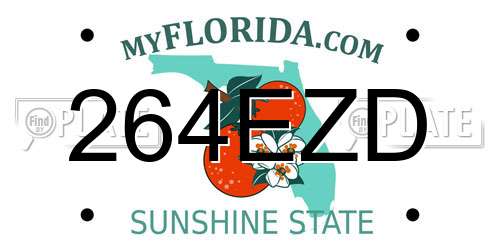 264EZD Florida License Plate