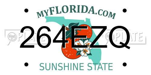 264EZQ Florida License Plate