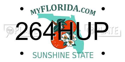 264HUP Florida License Plate