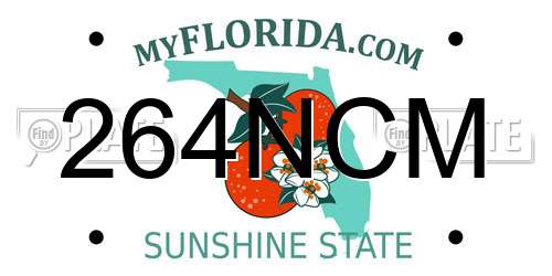 264NCM Florida License Plate