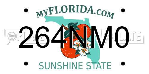 264NM0 Florida License Plate