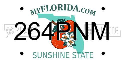264PNM Florida License Plate