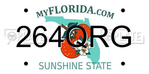 264QRG Florida License Plate