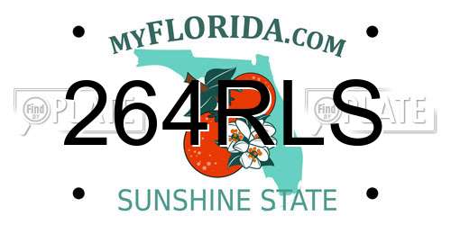 264RLS Florida License Plate