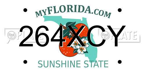 264XCY Florida License Plate