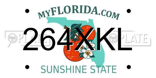 264XKL Florida License Plate