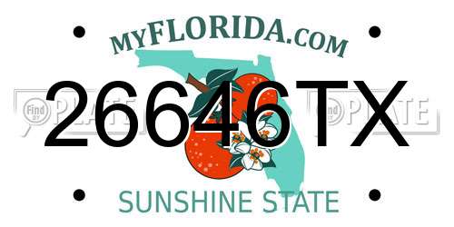 26646TX Florida License Plate