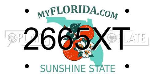 2665XT Florida License Plate
