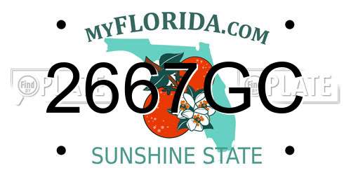 2667GC Florida License Plate