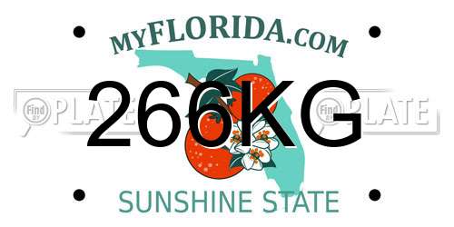 266KG Florida License Plate