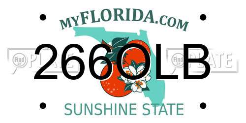 266OLB Florida License Plate