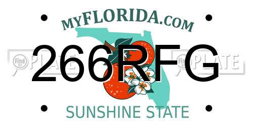 266RFG Florida License Plate