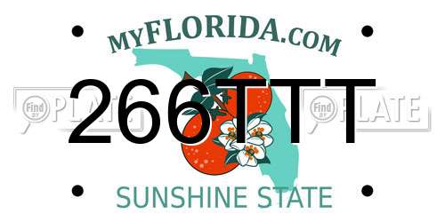 266TTT Florida License Plate