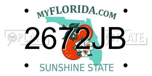 2672JB Florida License Plate