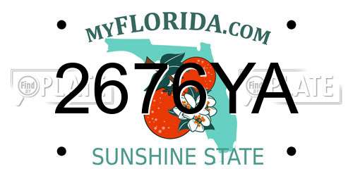 2676YA Florida License Plate
