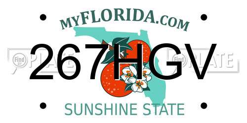 267HGV Florida License Plate