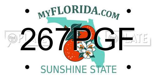 267PGF Florida License Plate