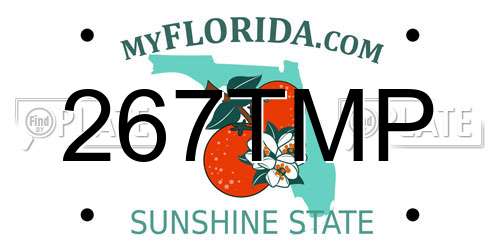 267TMP Florida License Plate