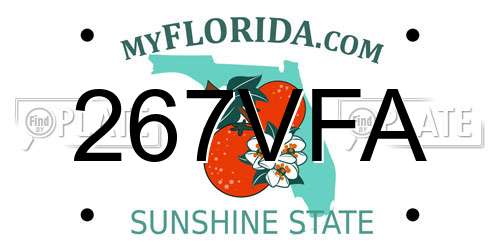 267VFA Florida License Plate