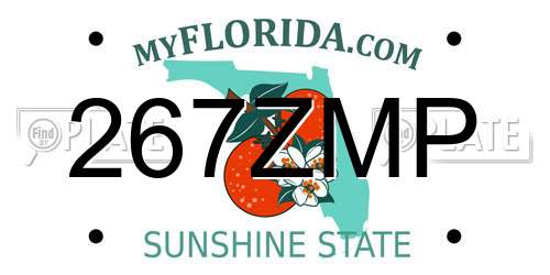 267ZMP Florida License Plate