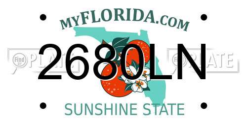 2680LN Florida License Plate