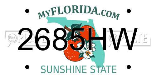 2685HW Florida License Plate