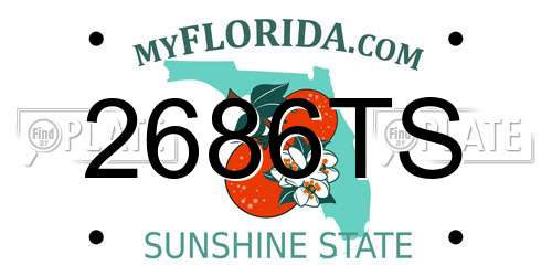 2686TS Florida License Plate