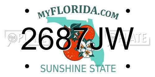 2687JW Florida License Plate