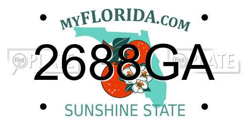 2688GA Florida License Plate