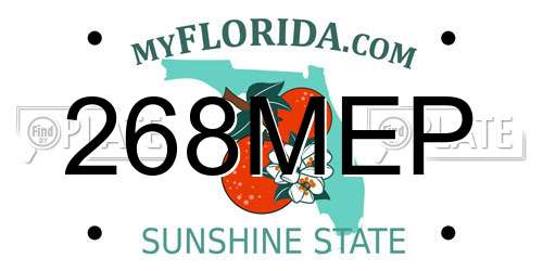 268MEP Florida License Plate