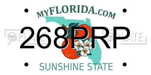 268PRP Florida License Plate