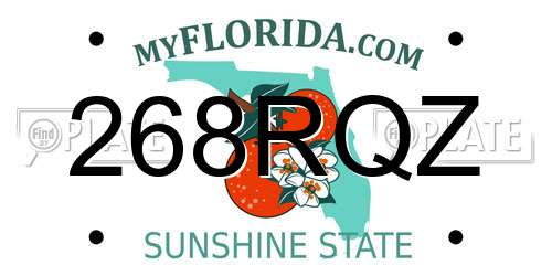 268RQZ Florida License Plate