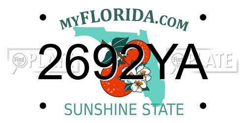 2692YA Florida License Plate