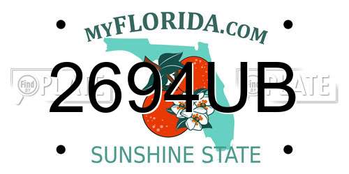 2694UB Florida License Plate