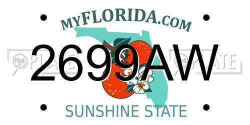 2699AW Florida License Plate
