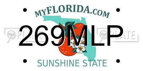 269MLP Florida License Plate