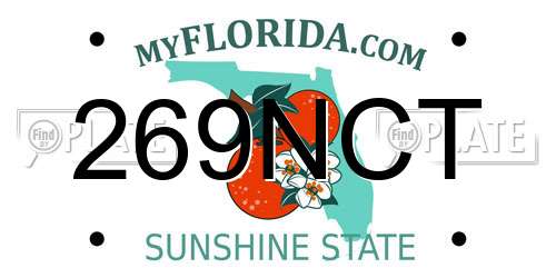 269NCT Florida License Plate