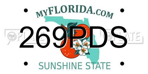 269PDS Florida License Plate